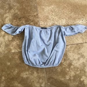 Brandy Melville off-the-shoulder striped top